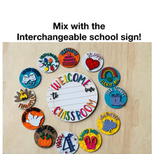 Load image into Gallery viewer, Seasonal Extra Inserts for the Interchangeable Shiplap Sign, School Interchangeable, Glowforge Home Sign, luckyHeartDesignsCo
