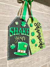 Load image into Gallery viewer, St. Patrick&#39;s Day Door Tag Door Hanger File SVG, Wreath Glowforge, LuckyHeartDesignsCo
