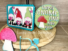 Load image into Gallery viewer, Gnome Valentine&#39;s Day Tiered Tray File SVG, Tier Tray Glowforge, LuckyHeartDesignsCo
