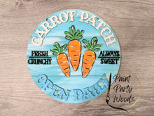 Load image into Gallery viewer, Carrot Patch Easter Door Hanger Sign File SVG, Glowforge, LuckyHeartDesignsCo
