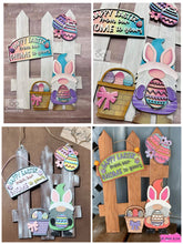 Load image into Gallery viewer, Gnome Easter Interchangeable Fence File SVG, Glowforge, LuckyHeartDesignsCo
