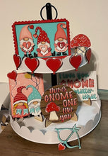 Load image into Gallery viewer, Gnome Valentine&#39;s Day Tiered Tray File SVG, Tier Tray Glowforge, LuckyHeartDesignsCo

