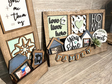 Load image into Gallery viewer, Interchangeable Window Box Leaning Insert Sign File SVG, Glowforge, LuckyHeartDesignsCo
