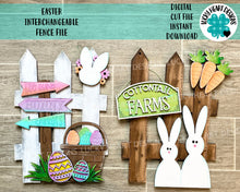 Load image into Gallery viewer, Easter Interchangeable Fence File SVG, Glowforge, LuckyHeartDesignsCo
