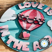Load image into Gallery viewer, Love Air Balloon Valentine&#39;s Day Door Hanger File SVG, Glowforge, LuckyHeartDesignsCo

