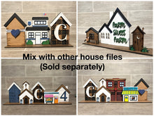 Load image into Gallery viewer, Standing Houses Add On Buildings File SVG, Glowforge, LuckyHeartDesignsCo

