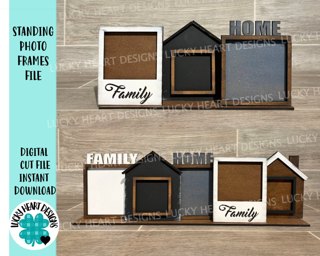 Standing Photo Frames File SVG, Glowforge Photo Tier Tray