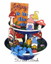 Load image into Gallery viewer, Spring Gnome Tiered Tray File SVG, Glowforge Tier Tray, LuckyHeartDesignsCo
