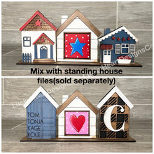 Load image into Gallery viewer, Mini Interchangeable Standing House File SVG, Glowforge Home, LuckyHeartDesignsCo
