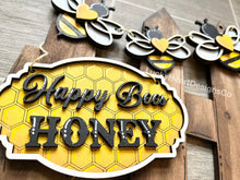 Load image into Gallery viewer, Bee Honey Interchangeable Fence File SVG, Glowforge, LuckyHeartDesignsCo
