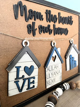 Load image into Gallery viewer, Mom, Mother&#39;s Day Houses Display Sign File SVG, Glowforge, LuckyHeartDesignsCo

