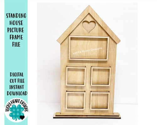 Standing House Picture Frame File SVG, Glowforge Home photo
