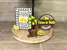 Load image into Gallery viewer, Lemon Summer Tiered Tray File SVG, Glowforge, Tier Tray Fruit, LuckyHeartDesignsCo
