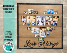 Load image into Gallery viewer, Heart Collage Shiplap Frame File SVG, Glowforge Picture Frame

