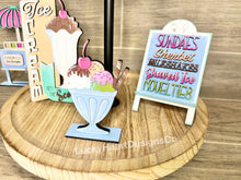 Load image into Gallery viewer, Vintage Ice Cream Summer Tiered Tray File SVG, Tier Tray Glowforge, LuckyHeartDesignsCo

