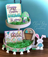 Load image into Gallery viewer, Gnome Easter Tiered Tray File SVG, Glowforge, Tier Tray, LuckyHeartDesignsCo
