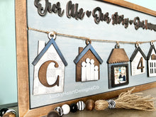 Load image into Gallery viewer, House Ornament Display Sign File SVG, Family Personalized Glowforge, LuckyHeartDesignsCo
