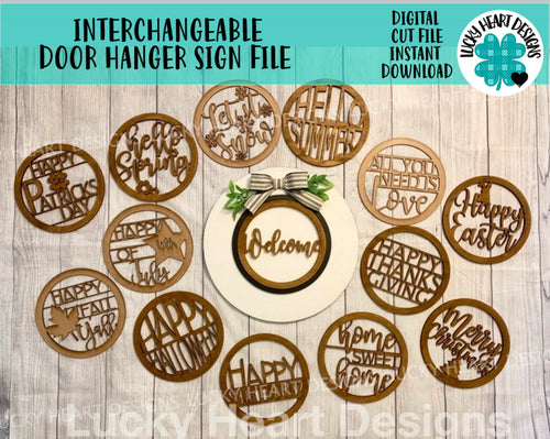Interchangeable Door Hanger, SVG FILE