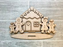 Load image into Gallery viewer, Standing Gingerbread Family File SVG File, Glowforge, LuckyHeartDesignsCo
