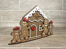 Load image into Gallery viewer, Standing Gingerbread Family File SVG File, Glowforge, LuckyHeartDesignsCo
