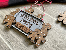 Load image into Gallery viewer, Gingerbread Family Christmas Ornament File SVG, File SVG, Glowforge, LuckyHeartDesignsCo
