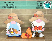 Load image into Gallery viewer, Fall Standing Tall Gnome Interchangeable File SVG, Glowforge, LuckyHeartDesignsCo
