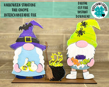 Load image into Gallery viewer, Halloween Standing Tall Gnome Interchangeable File SVG, Glowforge, LuckyHeartDesignsCo

