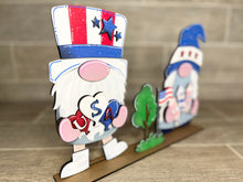Load image into Gallery viewer, Fourth of July Standing Tall Gnome Interchangeable File SVG, Glowforge, LuckyHeartDesignsCo
