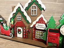 Load image into Gallery viewer, Standing Christmas Houses Santa&#39;s Village File SVG, Glowforge, LuckyHeartDesignsCO
