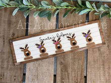 Load image into Gallery viewer, Christmas Gingerbread Reindeer Family Sign File SVG, Glowforge, LuckyHeartDesignsCo
