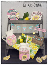 Load image into Gallery viewer, Lemon Tiered Tray File SVG, Glowforge Lemonade tier tray
