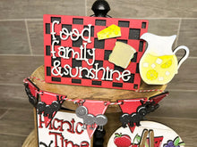 Load image into Gallery viewer, Picnic Quick and Easy Tiered Tray File SVG, Glowforge Summer, LuckyHeartDesignsCo
