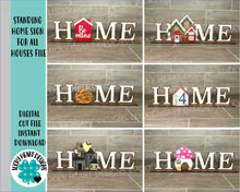 Load image into Gallery viewer, Standing Home Sign For All Houses File SVG, Interchangeable, Glowforge, LuckyHeartDesignsCo
