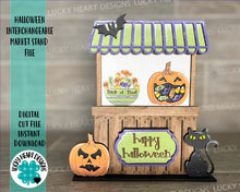 Load image into Gallery viewer, Halloween Interchangeable Market Stand File SVG, Glowforge, LuckyHeartDesignsCo
