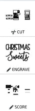 Load image into Gallery viewer, Christmas Sweets Interchangeable Market Stand File SVG, Glowforge, LuckyHeartDesignsCo
