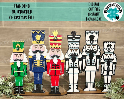Standing Nutcracker Christmas File SVG, Glowforge, LuckyHeartDesignsCo
