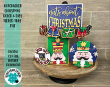 Load image into Gallery viewer, Nutcracker Christmas Quick and Easy Tiered Tray File SVG, Glowforge, LuckyHeartDesignsCo
