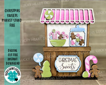 Load image into Gallery viewer, Christmas Sweets Interchangeable Market Stand File SVG, Glowforge, LuckyHeartDesignsCo

