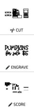 Load image into Gallery viewer, Fall Pumpkin Interchangeable Market Stand File SVG, Glowforge, LuckyHeartDesignsCo
