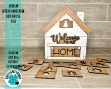 Load image into Gallery viewer, Shiplap Interchangeable Box House File SVG, Glowforge, LuckyHeartDesignsCo
