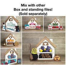 Load image into Gallery viewer, Shiplap Interchangeable Box House File SVG, Glowforge, LuckyHeartDesignsCo
