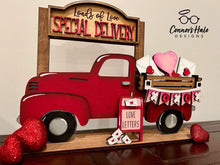 Load image into Gallery viewer, Loads of Love Valentines add on Interchangeable Farmhouse Truck File SVG, Glowforge, LuckyHeartDesignsCo
