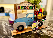 Load image into Gallery viewer, Happy Birthday add on Interchangeable Farmhouse Truck SVG File, Glowforge, LuckyHeartDesignsCO

