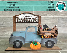 Load image into Gallery viewer, Thanksgiving add on Interchangeable Farmhouse Truck File SVG, Glowforge, LuckyHeartDesignsCo
