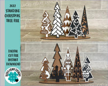 Load image into Gallery viewer, 2022 Standing Christmas Tree File SVG, Glowforge Farmhouse, LuckyHeartDesignsCo
