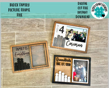 Load image into Gallery viewer, Block Family Picture Frame File SVG, Glowforge, LuckyHeartDesignsCo
