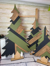 Load image into Gallery viewer, Rustic Geometric Christmas Tree File SVG, Glowforge Farmhouse, LuckyHeartDesigns
