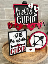 Load image into Gallery viewer, Cupid Valentine Quick and Easy Tiered Tray File SVG, Glowforge, LuckyHeartDesignsCo
