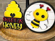 Load image into Gallery viewer, Bee Valentine Quick and Easy Tiered Tray File SVG, Glowforge, LuckyHeartDesignsCo
