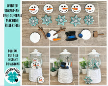 Load image into Gallery viewer, Winter Snowman Gumball Machine Filler File SVG, Glowforge, LuckyHaertDesignsCO
